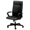 Hon Leather Executive Chair, Fixed, Frame: Black HIEH1.F.H.U.SS11.T.SB